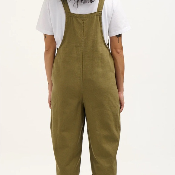 Bnwt Lucy & Yak cotton overalls jumpsuit olive green UK10 US6 - Picture 3 of 6